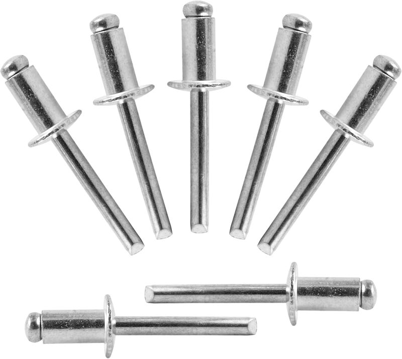 ALLCLEAN 80 Pcs 1/4" x 1/2" Aluminum Blind Rivets,6.4 x 12mm Pop Rivets,Aluminum Grip and Steel Mandrel - Image 1